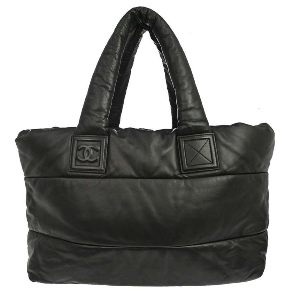 Chanel Coco Cocoon Reversible Tote Quilted Lambskin Black Leather Tote Bag Bag